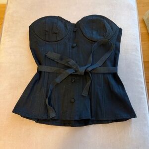 Black Corset Bustier Top by Urban Behavior - large